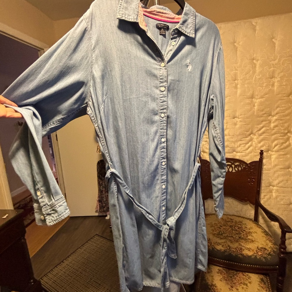U.S. Polo Assn. Blue Denim Shirt dress